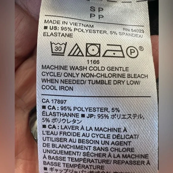 BANANA republic twist racer back dress, side slit, black pin stripe, small - Picture 3 of 11